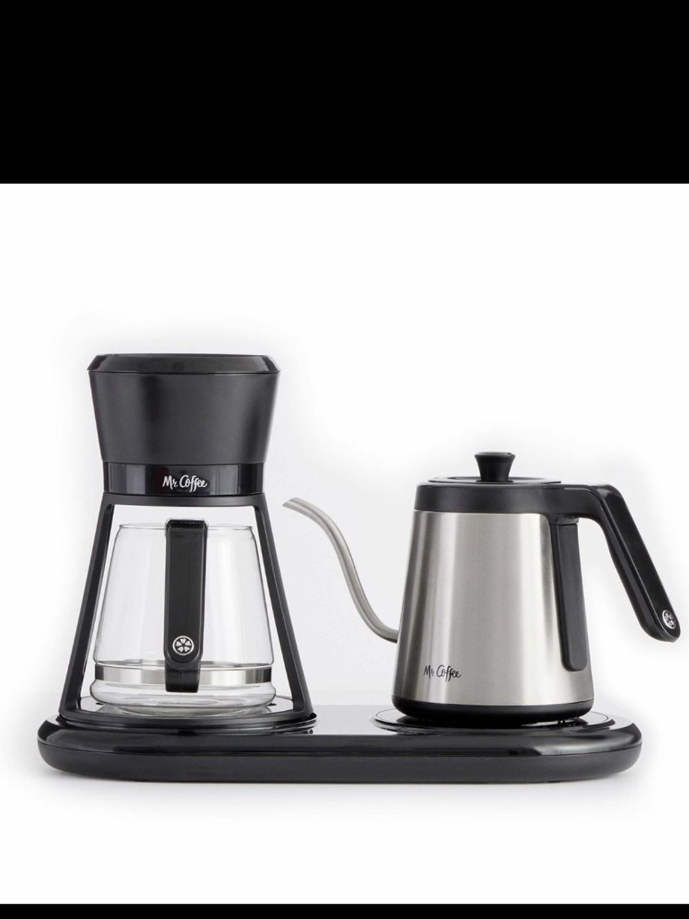 Mr. Coffee Black & Stainless Steel Pour-Over Coffee Brewing Set